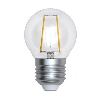 Лампа светодиодная филаментная диммируемая (UL-00005193) Uniel E27 9W 3000K прозрачная LED-G45-9W/3000K/E27/CL/DIM GLA01TR