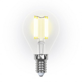 Лампа светодиодная филаментная (UL-00002866) Uniel E14 5W 3000K LED-G45-5W/WW/E14/CL/DIM GLA01TR